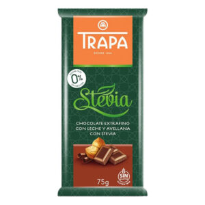 Trapa Stevia tejcsokoládé mogyoróval 75g